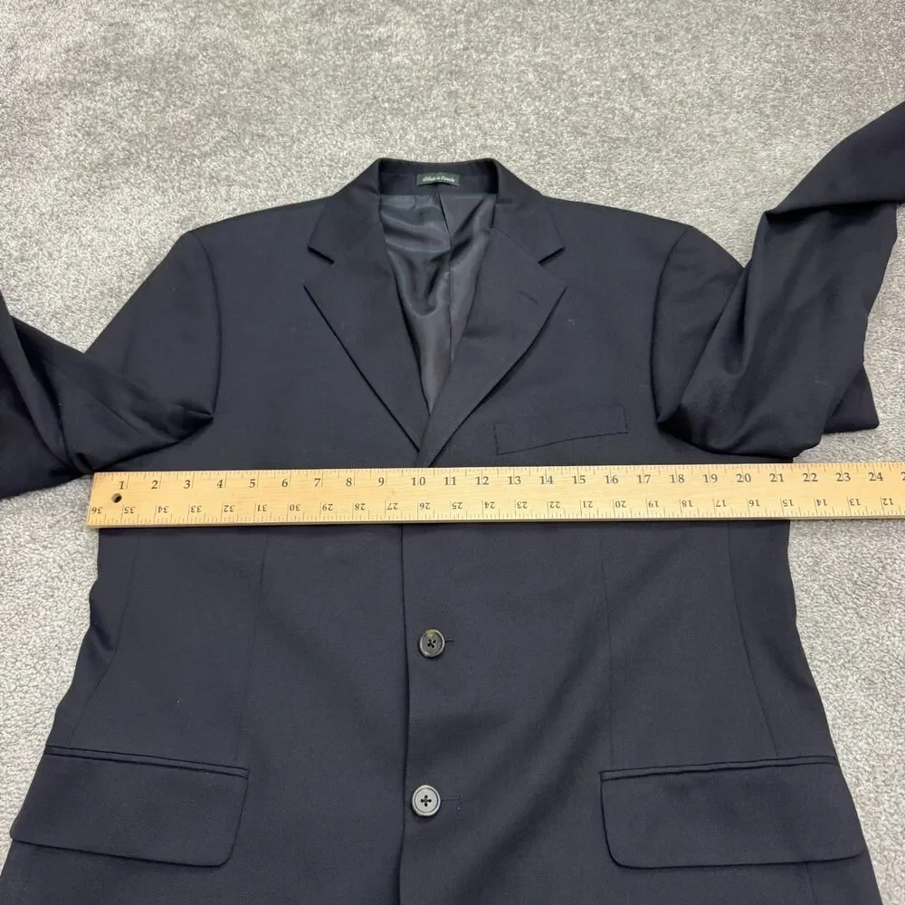 J.Crew Wool Suit Blazer Jacket Mens 42L Navy Blue Sport Coat Classic Workwear